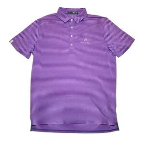 RLX Ralph Lauren Golf Polo Shirt Pelican Hill Logo Men’s Size Large Striped